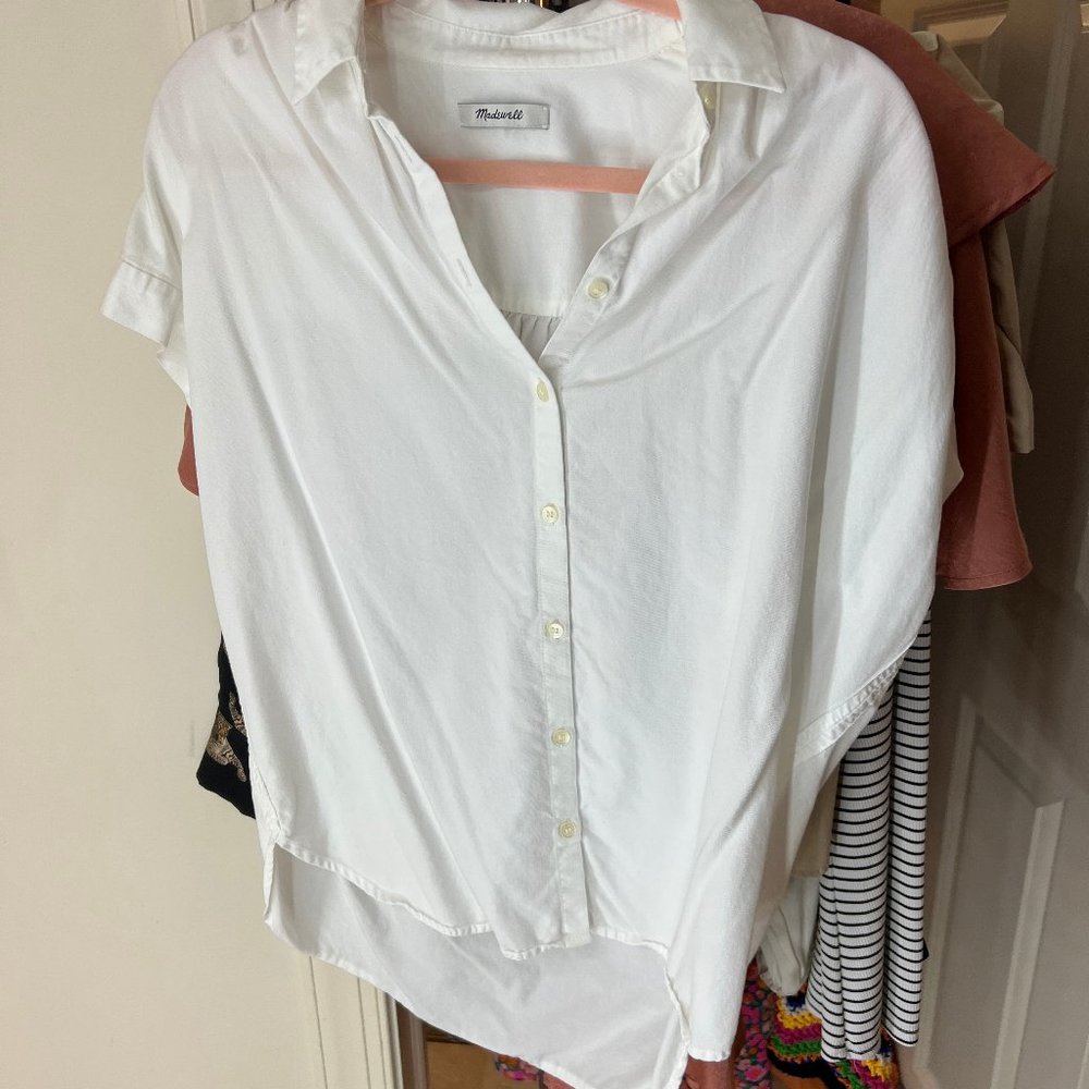 Madewell White Cotton Courier Shirt